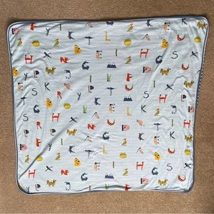 Hatley Double Sided Alphabet Animals Baby Blanket